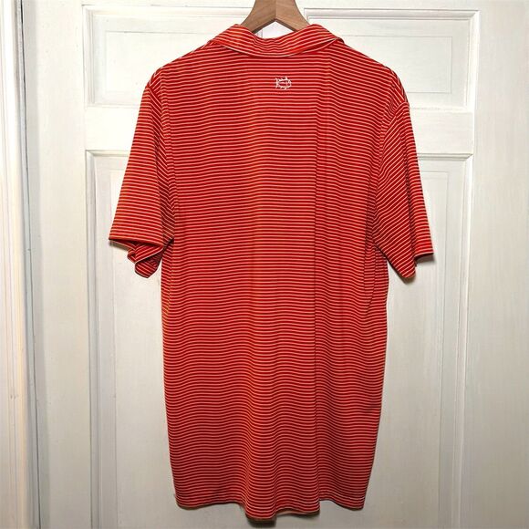Southern Tide Clemson University Tigers Orange Polo Club Shirt Men L Performance - Picture 7 of 10